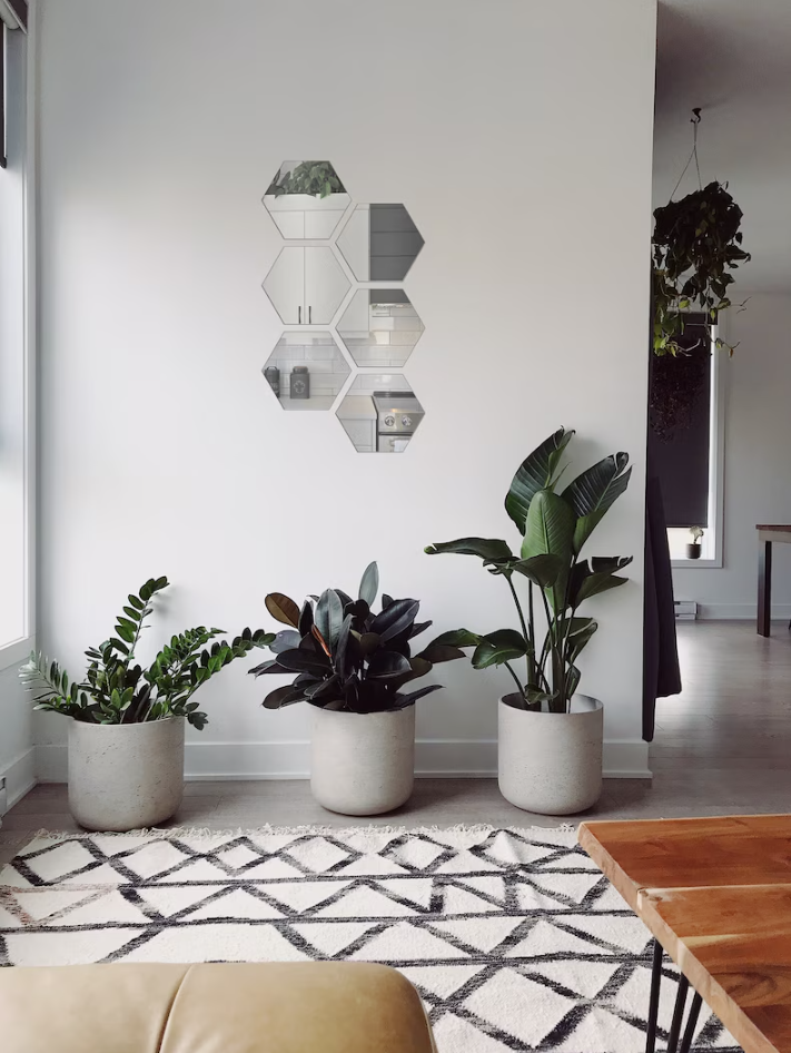 Acrylic Mirror Hexagon wall decor