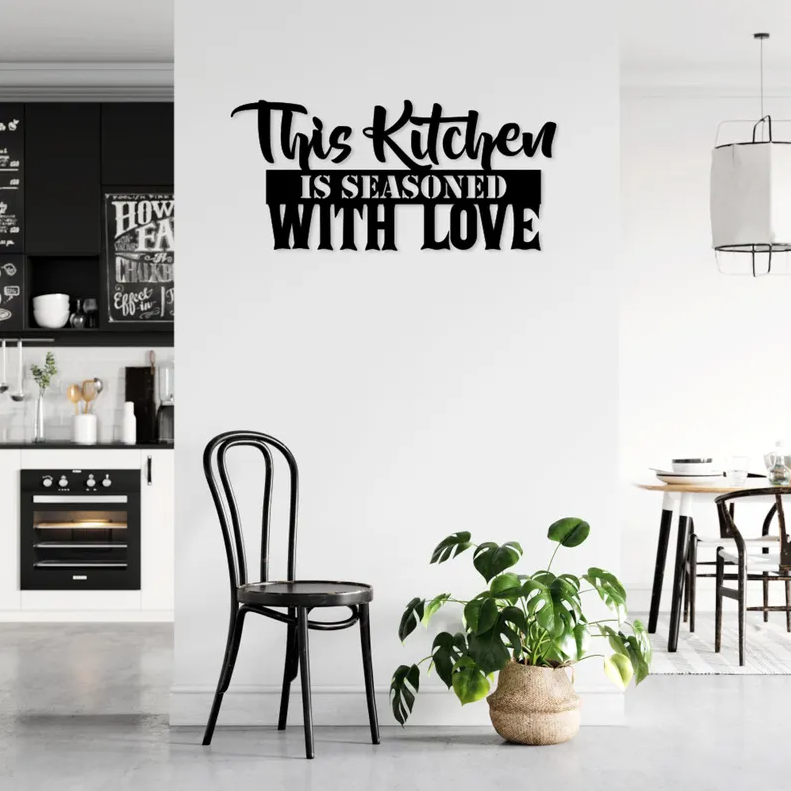 Kitchen wooden wall art