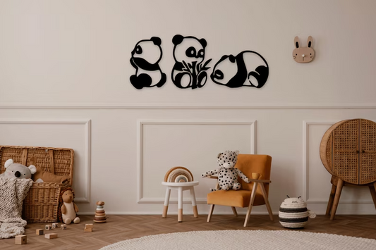 Panda Wall Art – Set of 3