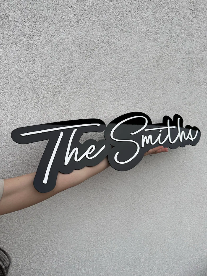 Double Layer Style Custom Acrylic Name Sign