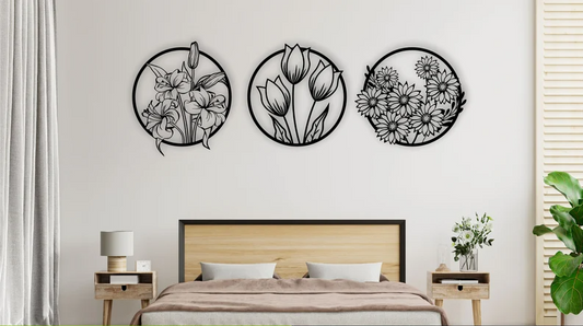 Floral Elegance Wall Art – Set of 3
