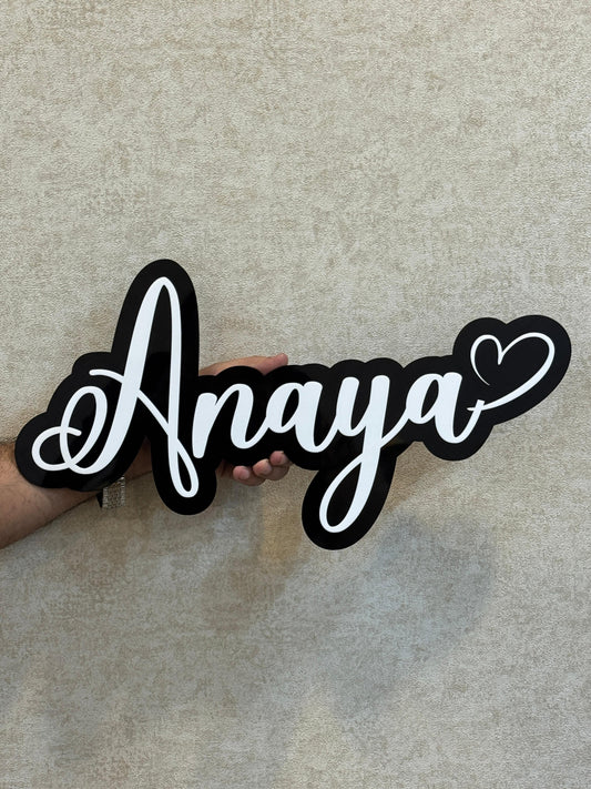 Double Layer Style Custom Acrylic Name Sign
