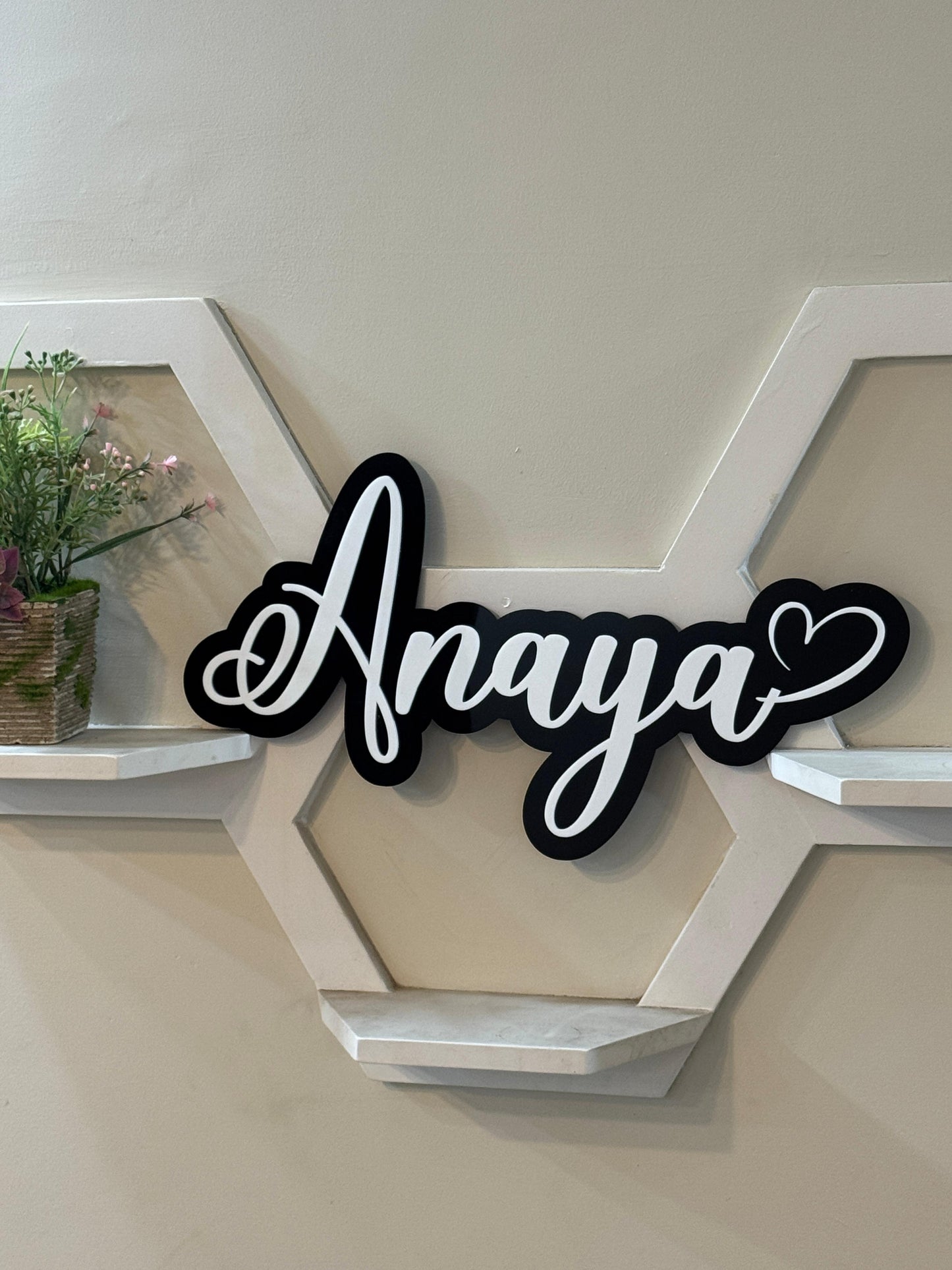 Double Layer Style Custom Acrylic Name Sign