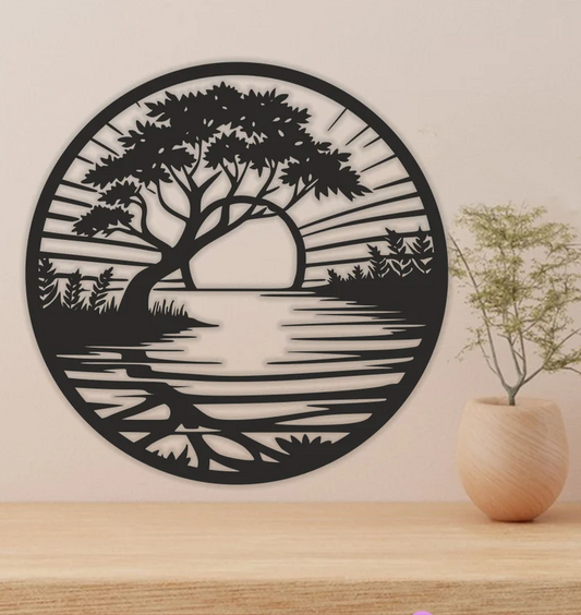 Sunset Tree Wall Art