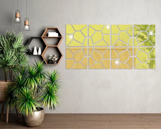 Multi piece acrylic mirrors
