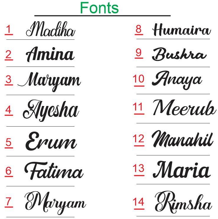 Custom Acrylic Name Sign